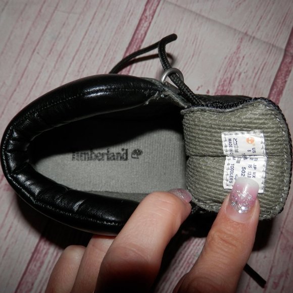 [TB015806] TODDLER Size 8 TIMBERLAND FIELD BOOT BLACK FULL GRAIN LEATHER 3625 - Picture 10 of 11